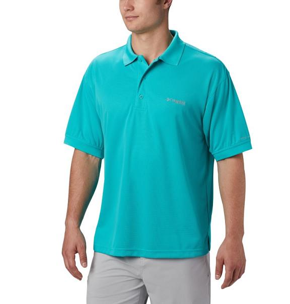 Columbia PFG Perfect Cast Polo Blue For Men's NZ90753 New Zealand